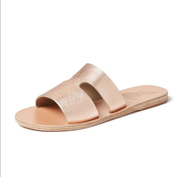 ⚡️Ancient Greek slide soft top leather grain leather sandals size 6 - Picture 1 of 7